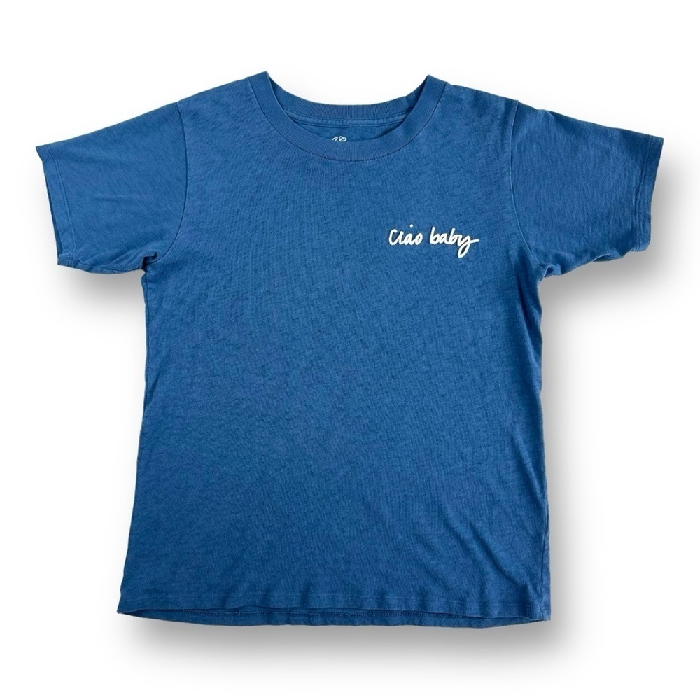 J. CREW Ciao Baby 100% Cotton Slub Tee in Blue Size XS (EUC)